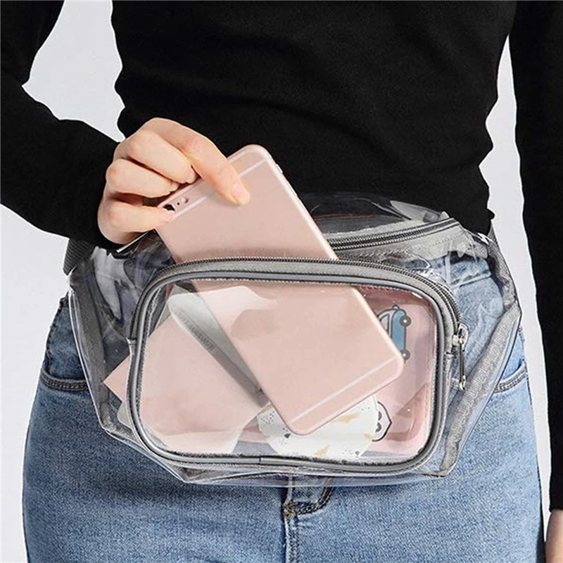 Women'S Bum Bags - กระเป๋าคาดเอวใส PVC สำหรับผู้หญิง กระเป๋าคาดอก กระเป๋าคาดสะโพก กระเป๋าใส่ของไปเที่ยวทะเล