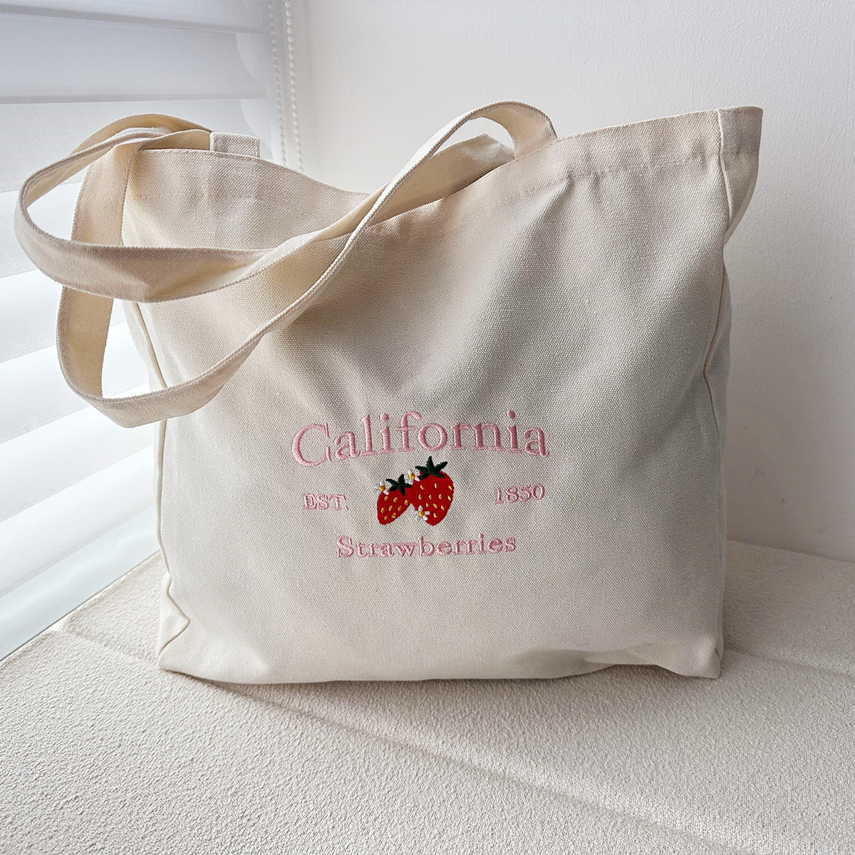 Women Bags Ck - แคลิฟอร์เนีย EST.1850สตรอเบอร์รี่ Vintage ปักผู้หญิงความงามกระเป๋าถือ90S Street แฟชั่น
