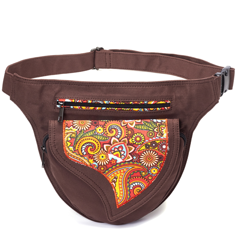 Women'S Bum Bags - Annmoulerเอวกระเป๋าสำหรับผ้าใบผู้หญิงผ้าFanny Packดอกไม้เข็มขัดปรับกระเป๋าโทรศัพท์กระเป๋าสะโพกBumกระเป๋า