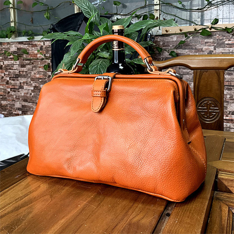 Doctor Bag Leather - ของแท้หนัง Doctor กระเป๋าถือ 100% Cowhide ผู้หญิงกระเป๋าสะพายใหญ่คุณภาพสูง