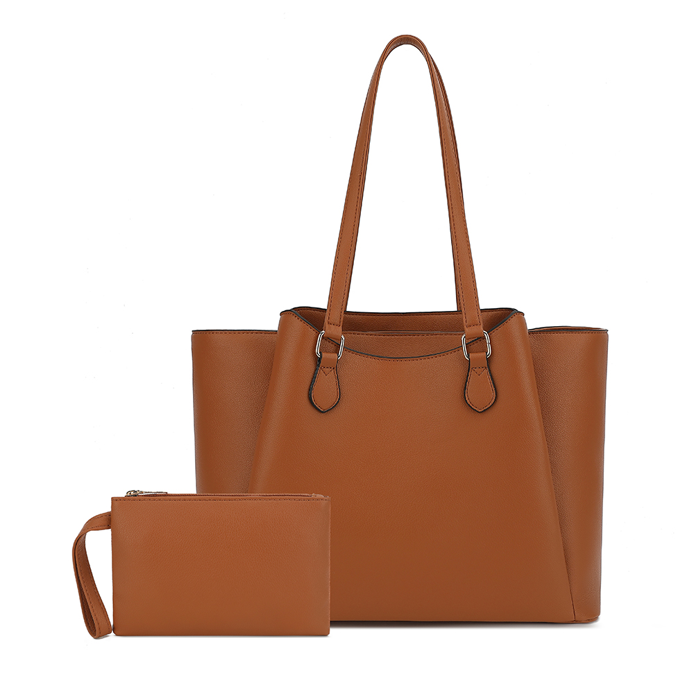 Women Bags With Laptop Compartment - กระเป๋าโท้ทสำหรับผู้หญิง, กระเป๋าสะพายไหล่หนัง PU ขนาดใหญ่พร้อมกระเป๋าเล็ก, กระเป๋าใส่แล็ปท็อปขนาด 13.5