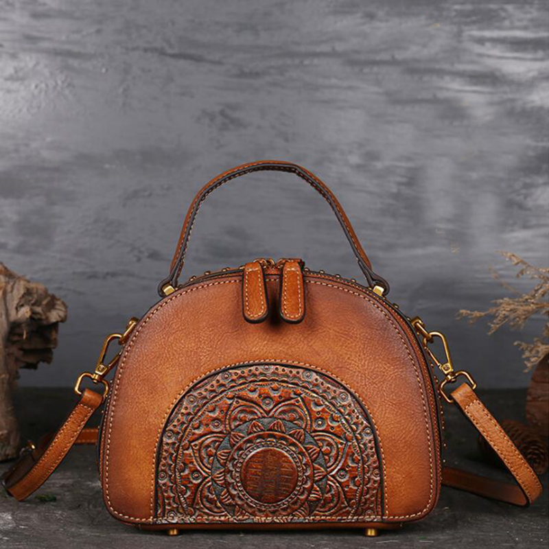 Doctor Bag Leather - กระเป๋ากระเป๋าสะพายไหล่ใส่เอกสารหนังแท้สำหรับผู้หญิงกระเป๋าหิ้วของผู้หญิงหนังวัวแท้ลายนูนหรูหรากระเป๋าพาดลำตัวหนังวัวแท้