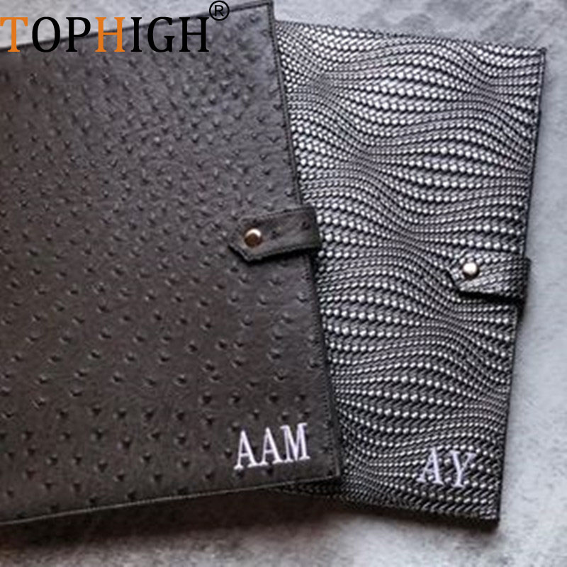 Women Bags With Laptop Compartment - TOPHIGH ใหม่ผู้หญิงจระเข้นกกระจอกเทศรูปแบบกระเป๋าแล็ปท็อปหนังกระเป๋าแฟ้มสําหรับ IPAD แฟชั่น A4 กระดาษแฟ้มโฟลเดอร์