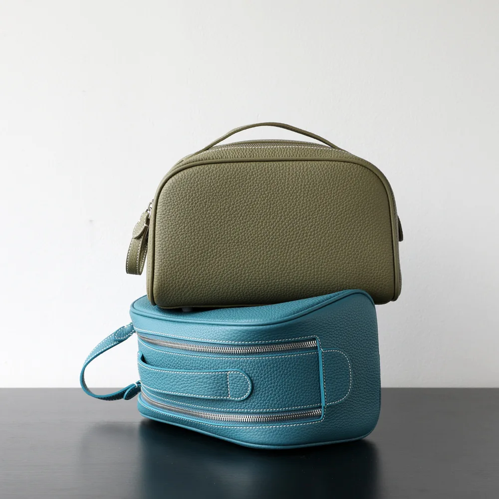 Doctor Bag Leather - VOLVAETEC ใหม่ First-Layer Cowhide กระเป๋าเครื่องสําอาง 2025