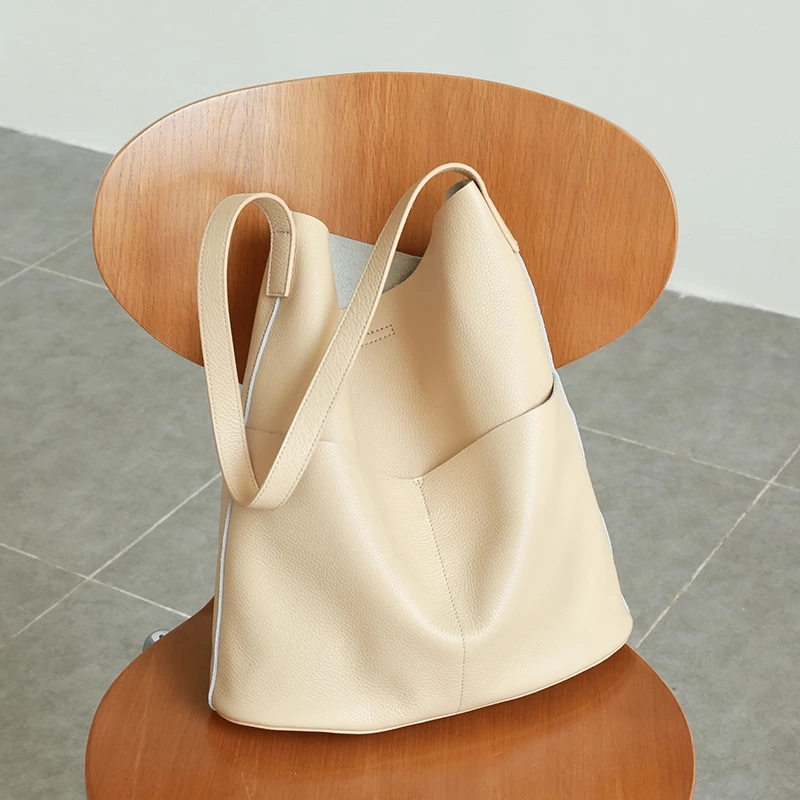 ผู้หญิง Cowhide หนังแท้ Totes  - Women Bags With Laptop Compartment บทวิจารณ์และราคา