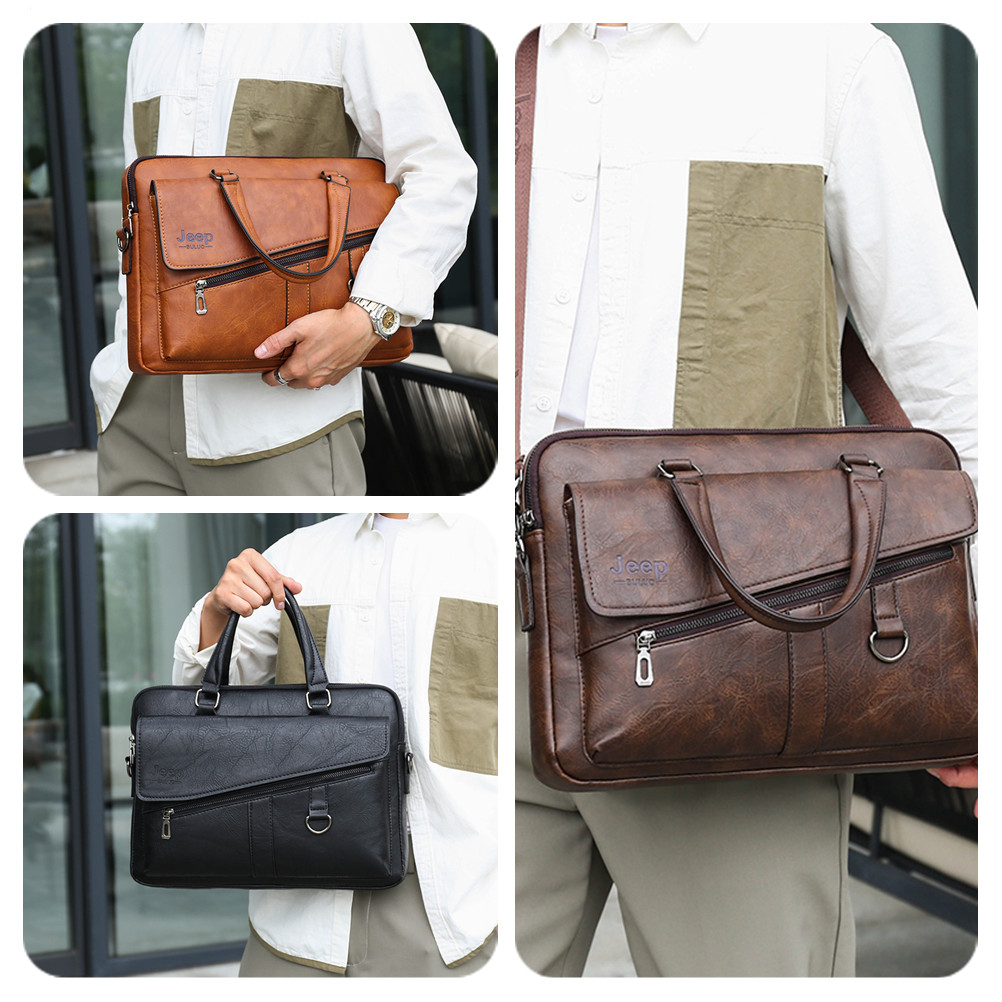 JEEP BULUO กระเป๋าเอกสารแยกหนั - Doctor Bag Leather บทวิจารณ์และราคา