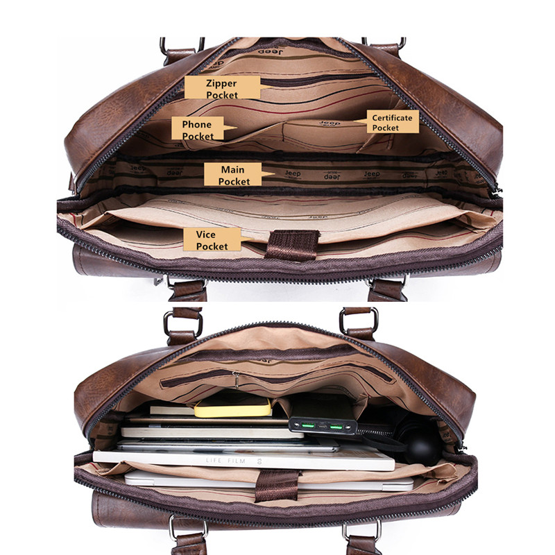 JEEP BULUO กระเป๋าเอกสารแยกหนั - Doctor Bag Leather บทวิจารณ์และราคา