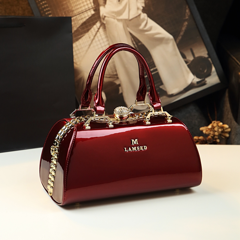 แฟชั่นผู้หญิงกระเป๋าถือหญิงคริ - Doctor Bag Leather บทวิจารณ์และราคา