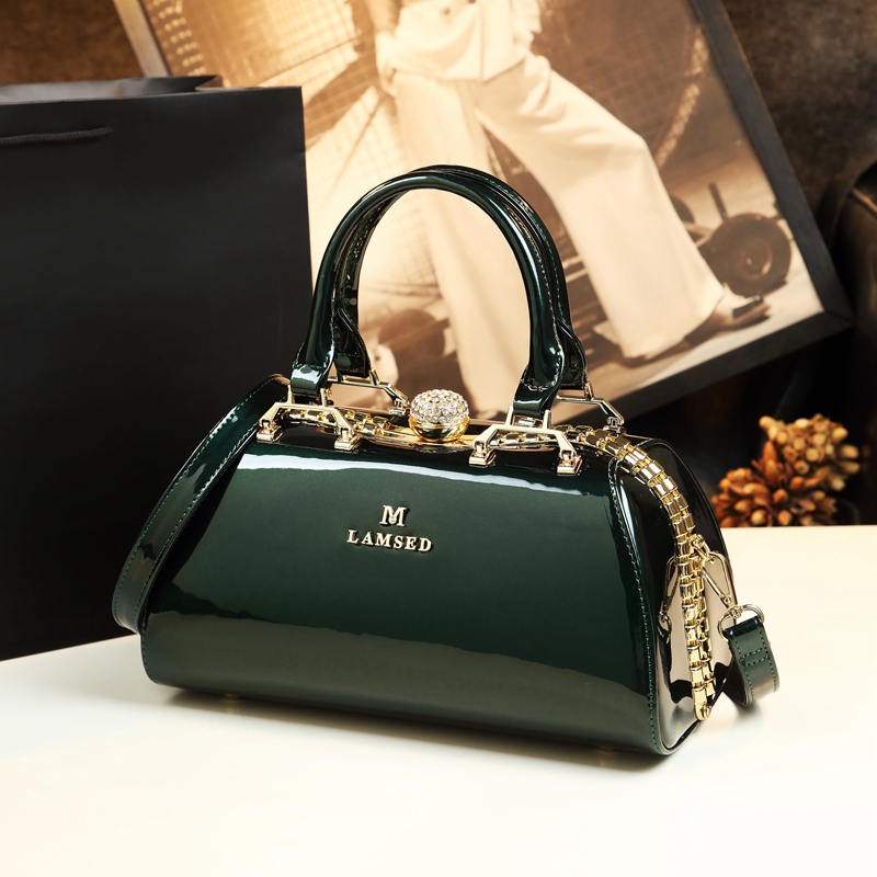 แฟชั่นผู้หญิงกระเป๋าถือหญิงคริ - Doctor Bag Leather บทวิจารณ์และราคา