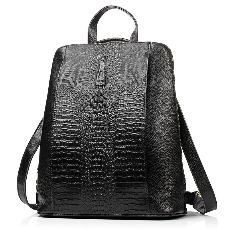 กระเป๋าเป้สะพายหลังหนังจระเข้ส - Women Bags With Laptop Compartment บทวิจารณ์และราคา